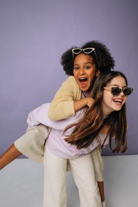 Two tween girls