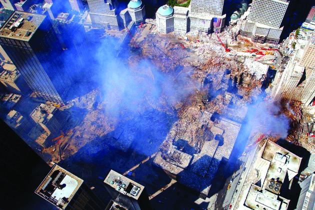Ground zero from September 11, 2001 