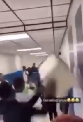 In a brawl recorded this week on Sept. 12, a student can be seen throwing a trash can before at least half a dozen students break out into myriad melees.
