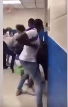 Students can be seen on video fighting  Monday, Sept. 12 at West Brook High School.