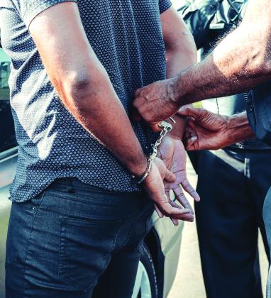 A man being arrested 