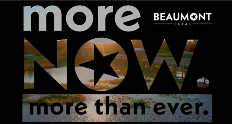 a banner advertising the city of Beaumont 