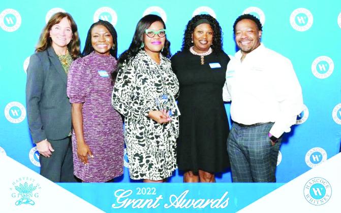 Recently, PLA was invited to present as the Education Spotlight at the annual “Harvest of Giving” event sponsored by Hancock Whitney. Representatives accepting the honor included BISD’s Mariellen Walsh, Juanda Bryant, Stephanie Hayes, Loretta Mack and Stacey Lewis Jr.