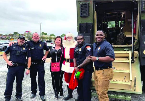 Santa with law enforcement officers