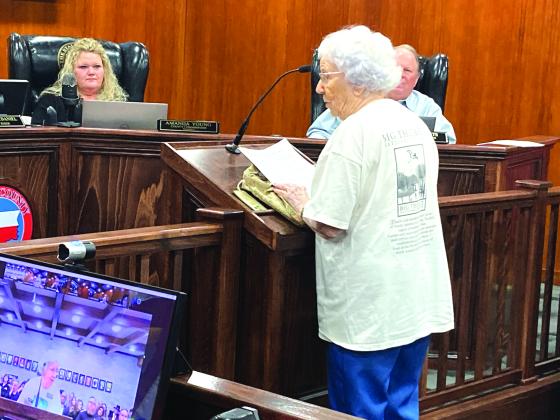 Community member speaks 
