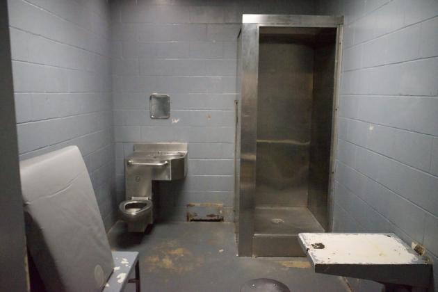 The inside of a maximum-security cell at the Jefferson County Correctional Facility.