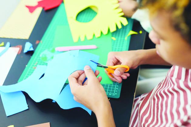 Crafts at the library.