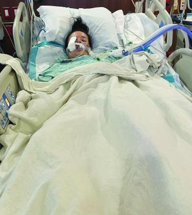 After a Nov. 19 car crash, Addison Minter spent five weeks in a Houston hospital to recover.
