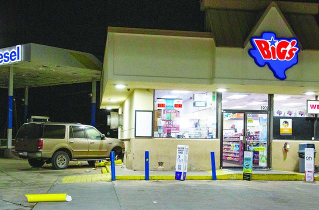 Jamelle Parker leaves a stolen SUV from Beaumont after crashing into a Lufkin convenience store.