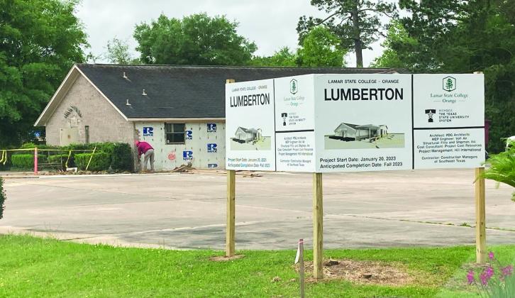 Construction underway in Lumberton for a LCSO campus. Photo by Dannie Oliveaux