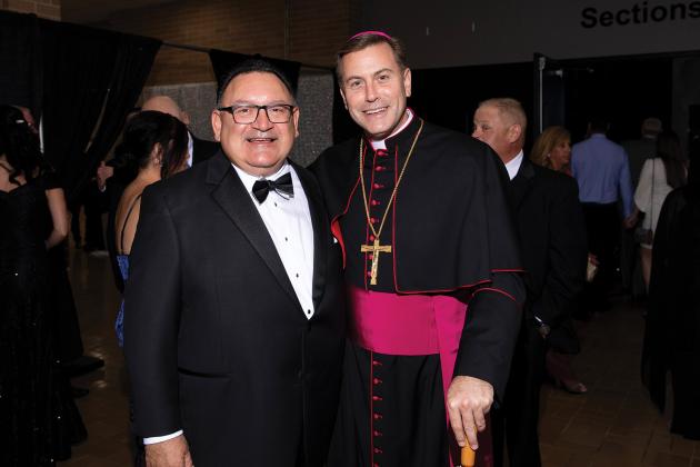 Paul Trevino and Bishop David Toups