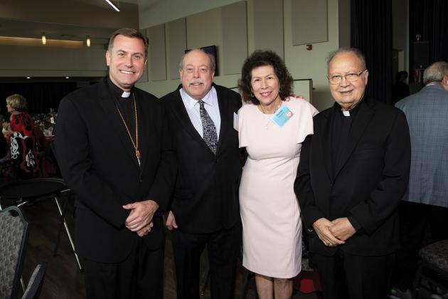 Bishop David Toups, Wayne and Susan Margolis, Bishop Emeritus Curtis Guillory 
