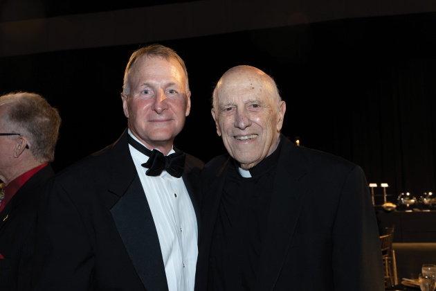 Shawn Figari and Msgr. Salvador Culotta