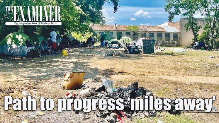 Current homeless camp in the Oaks area