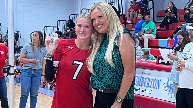Taryn Doiron and coach Becca Peveto