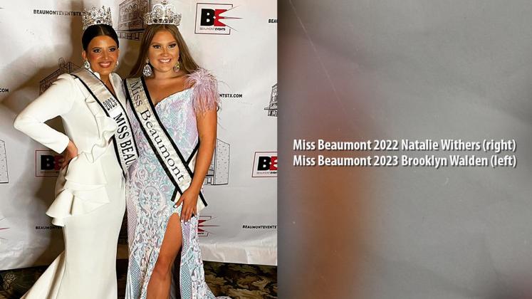 Miss Beaumont 2022 Natalie Withers (right) and Miss Beaumont 2023 Brooklyn Walden (left) 