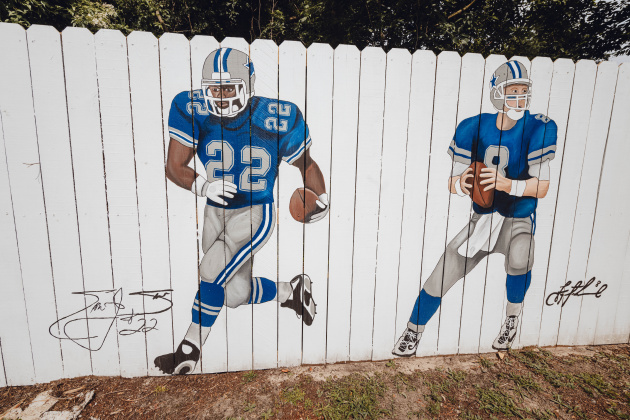 Fence painted by Wendy Fontaine-Showalter