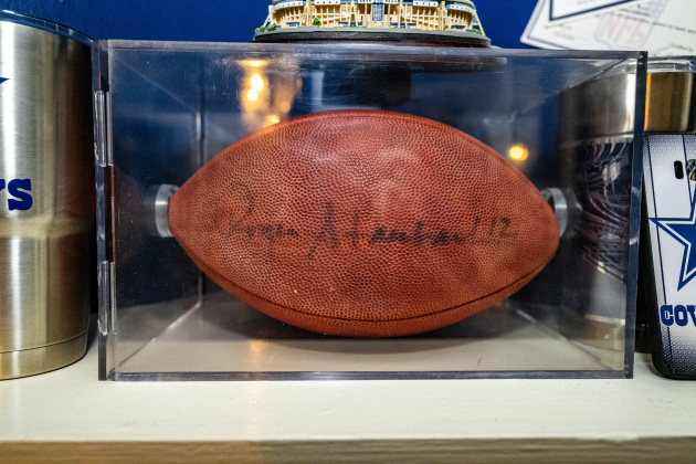 Roger Staubach autographed football