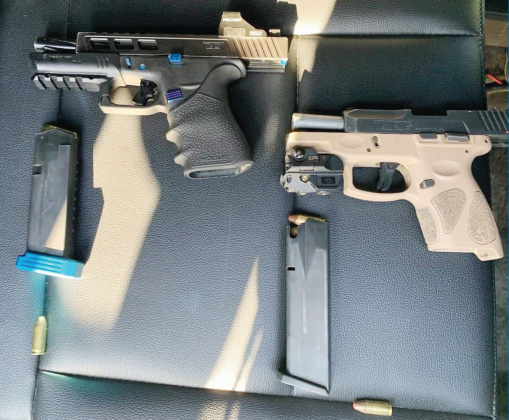 Handguns seized by Beaumont Police