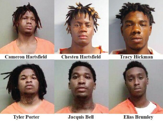 Cameron Hartsfield, Chesten Hartsfield, Tracey Hickman, Tyler Porter, Jacquis Bell and Elias Brumley