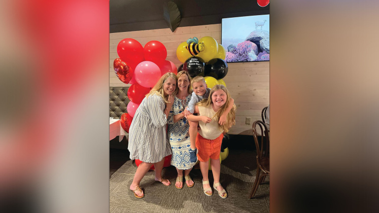Sarah Wells, Carol Hearn, Hank Wells and Ava Hearn