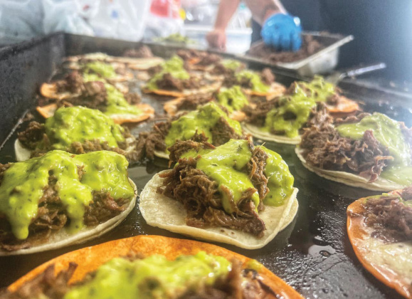Quesa brisket tacos from Old West Smoke Co