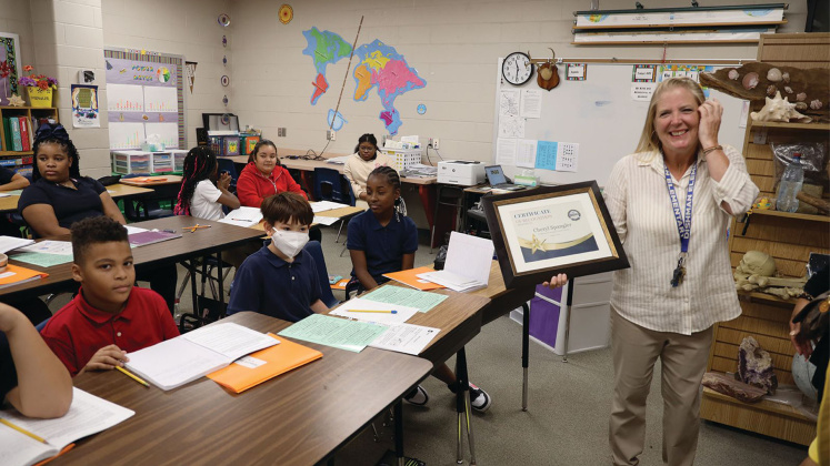 Cheryl Spangler is the top elementary school teacher in Region 5 ESC
