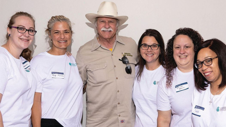 Joe Penland with Gigi Sotolongo Mazzola and Cardiovascular Foundation of SETX staff
