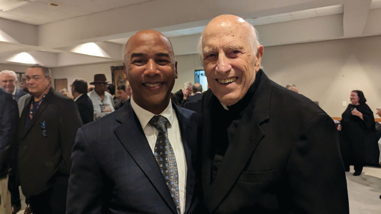 Kevin Roy and Msgr. Salvador Culotta