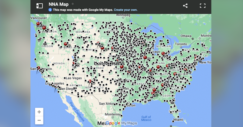 Map of all NNA members
