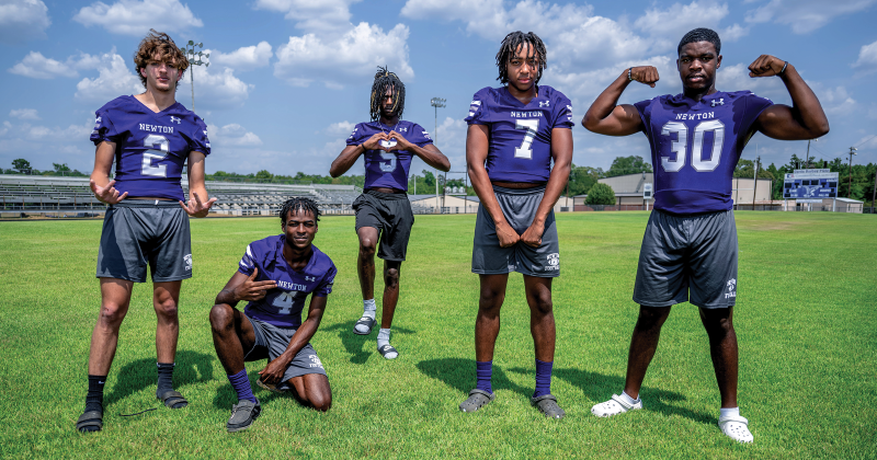 Ethan Hutson, Mardre Spikes, Railyn Adams, Hieko Malone and Jonathan Kenebrew