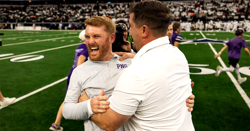 Head coach Jeff Joseph and assistant coach Logan Wilson