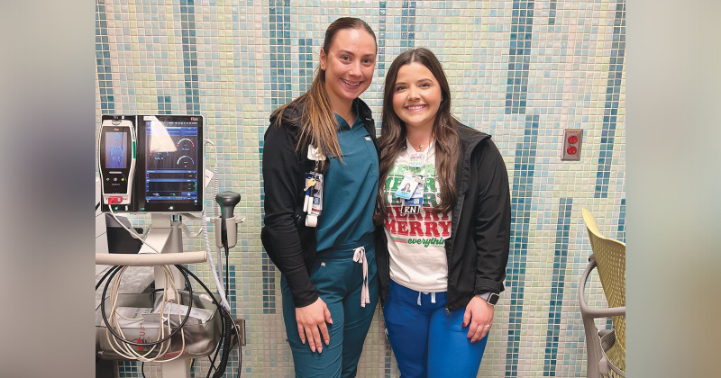 Albert E. and Gena Reaud Children’s Emergency center health care providors Ashlyn Montgomery and Emily Hippler