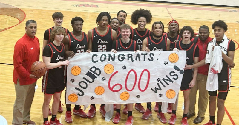 Duane Joubert and his team celebrates his 600th career win