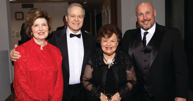 Molly and Frank Messina, Dianne Duperier, Pete Rossomondo (Lamar University’s Le Grand Bal, March 2023)