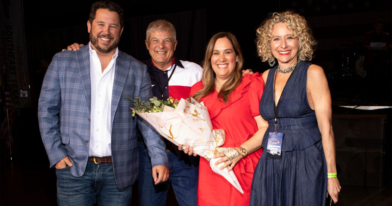 Mike Williams, Carl Vitanza, Katherine Williams and Shelly Vitanza (American Cancer Society’s ‘Cattle Baron’s Ball’, September 2023)
