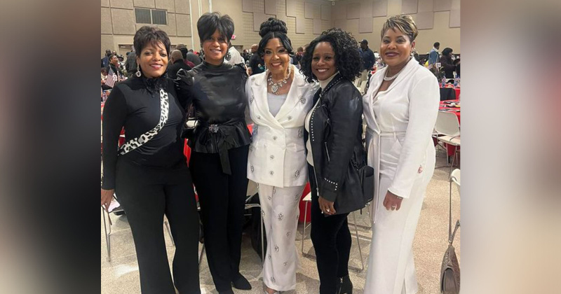 Alesha Wells, Erika Harris, Debbie Parker, Zena Stephens and Jackie Simien
