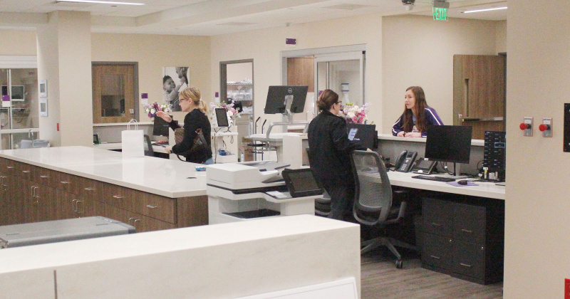 The nursing station is the center of the hospital’s operation.