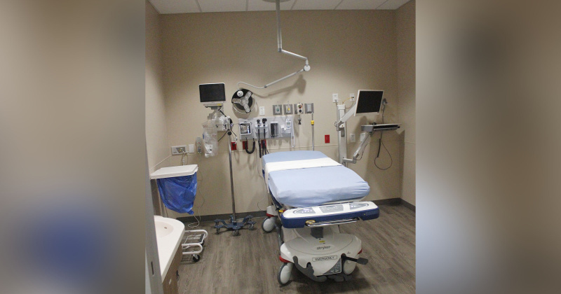 One of several examination rooms at CHRISTUS Hospital-Orange
