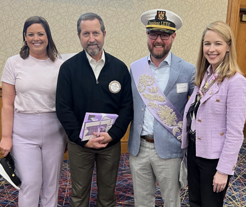 Molly Moore (Executive Director Neches River Festival), Tim Sudela, Jeffrey Wheeler (NRF President 76) and  Julia Matheny (NRF 76 Social Chair 76)