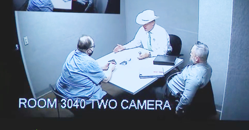 Video evidence of Texas Ranger Brandon Bess’ April 2021 interview of Clayton Foreman shows the moment Foreman learned his DNA was a match to the evidence found at the scene of Mary Catherine Edwards’ murder. 