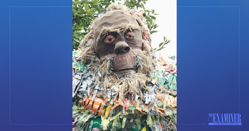 ‘Bigfoot Returns’ in an artistic creation crafted from recycled materials