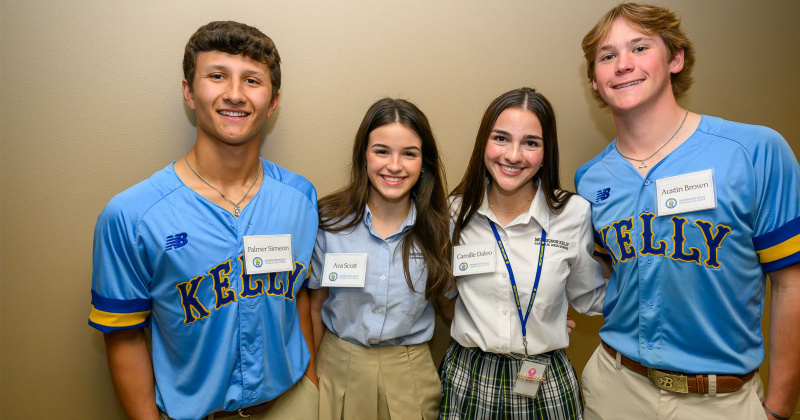 Palmer Simeon, Ava Scott, Camille Daleo and Austin Brown