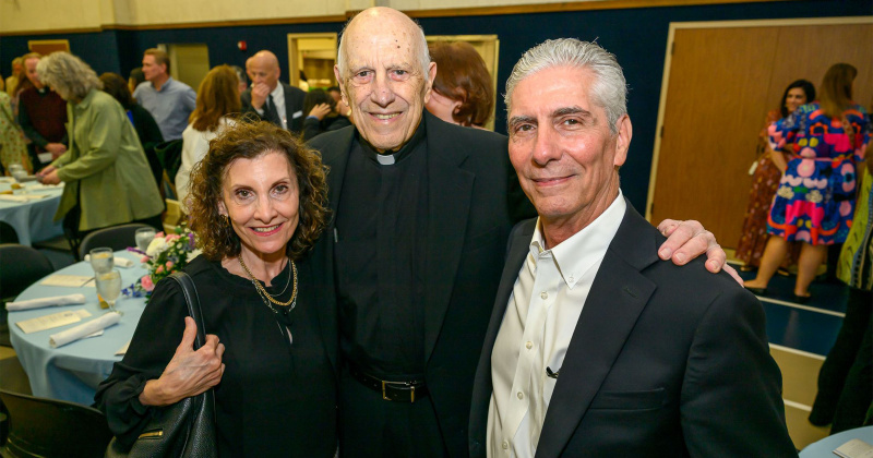 Paula Atkins, Fr. Salvador Culotta and Donald Fertitta