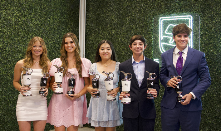 Ashley Hale, Hallie Westfall, Grace Dai, Drake Andrepont and Reece Williams