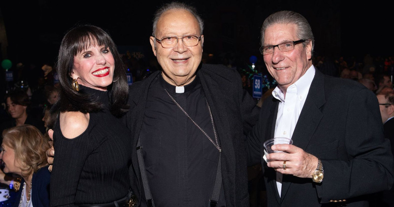 Sandy Fertitta, Bishop Emeritus Curtis Guillory and Joseph Fertitta