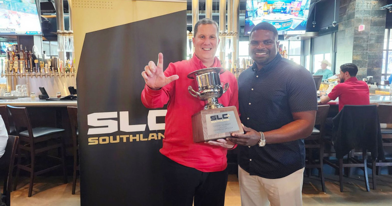 LU Director of Athletics Jeff O’Malley and Southland Conference Commissioner Chris Grant