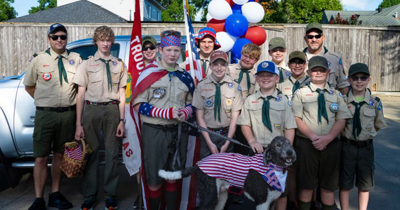 David Morton, L. Connor Richards, Nick Gilmore, Cannon King, Campbell King, Dylan Calloway, Corbin Richards, Carson Goodman, Maurice the dog, Madden Milich, Zachery Guidry, Danny Guidry, Jeremy Bercham and Jasper Brumbaugh