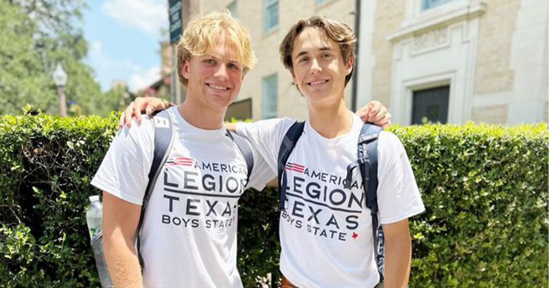 West Brook High School students James Moore and Rudy Mazzola