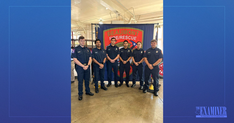 Newly hired firefighters take the oath to join Beaumont Fire and Rescue.
